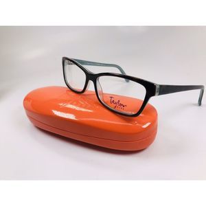 NEW Taylor Eyes Tortoise & Blue AVRIL Eyeglasses 53mm with Case